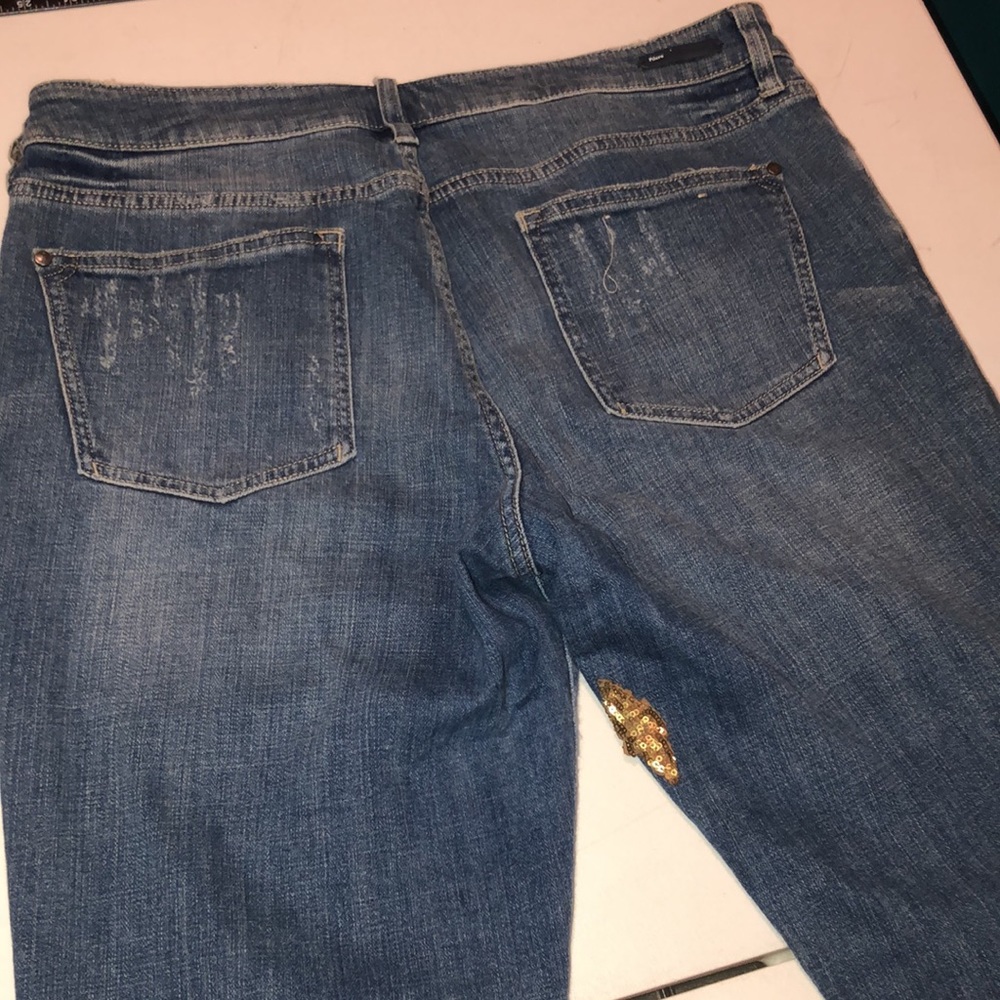 Pilcro and the Letterpress Blue Jeans with Gold Accents - Picture 13 of 15